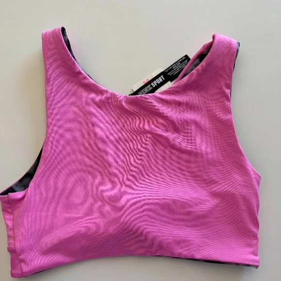 NWT- Pink Sport- Victoria's Secret- Reversible- Pink and Grey- Women- S - Picture 6 of 8